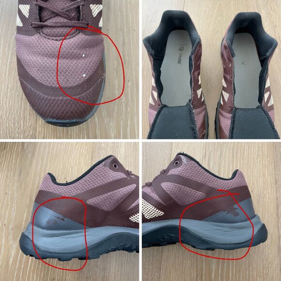 Salomon Shoes Women 8.5 Kaneo W 413812 Hiking Peppercorn Mahogany Burgundy - Picture 13 of 14